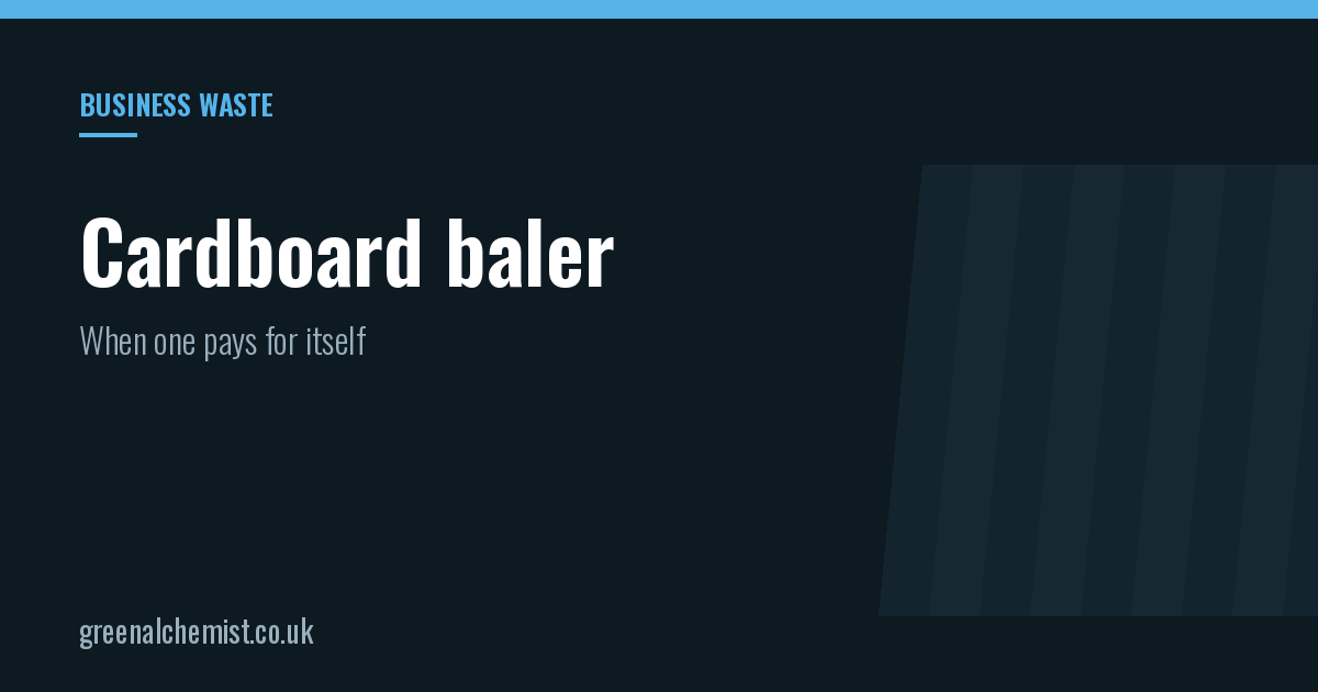 Cardboard baler: when one pays for itself