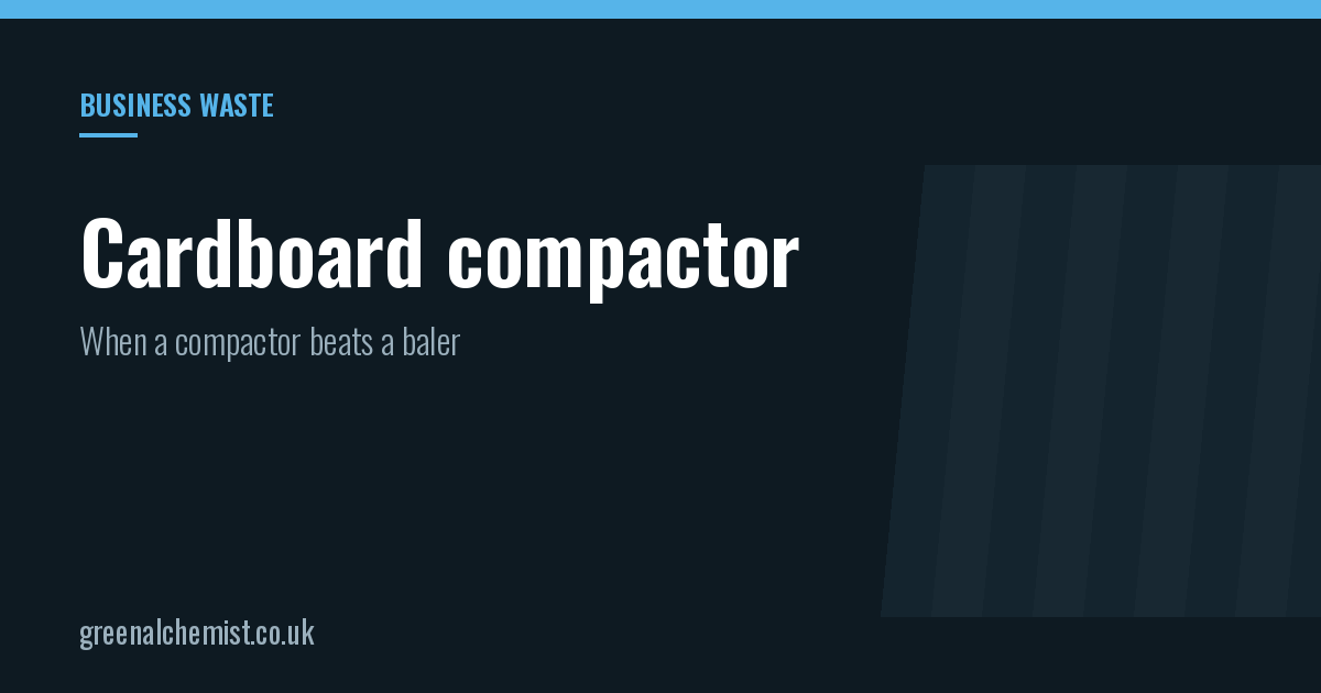 Cardboard compactor: when a compactor beats a baler