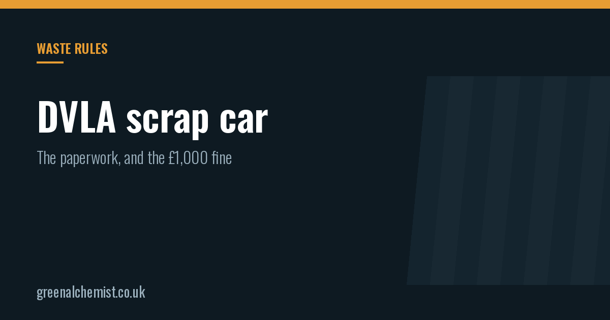 DVLA scrap car: what you must tell them and when