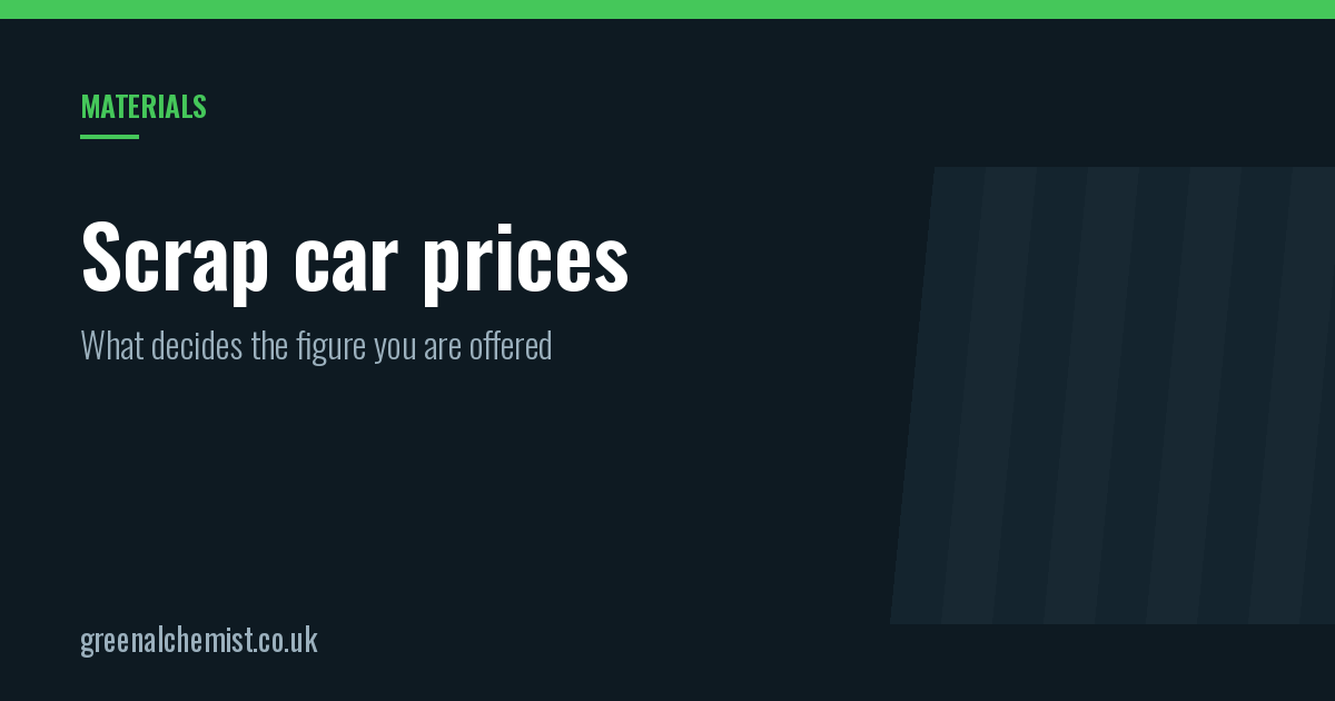 Scrap car prices: what decides what you are offered